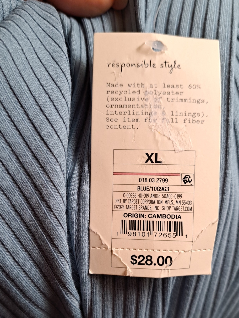 a new day Blue Rib Knit Slip Dress - Picture 5 of 11